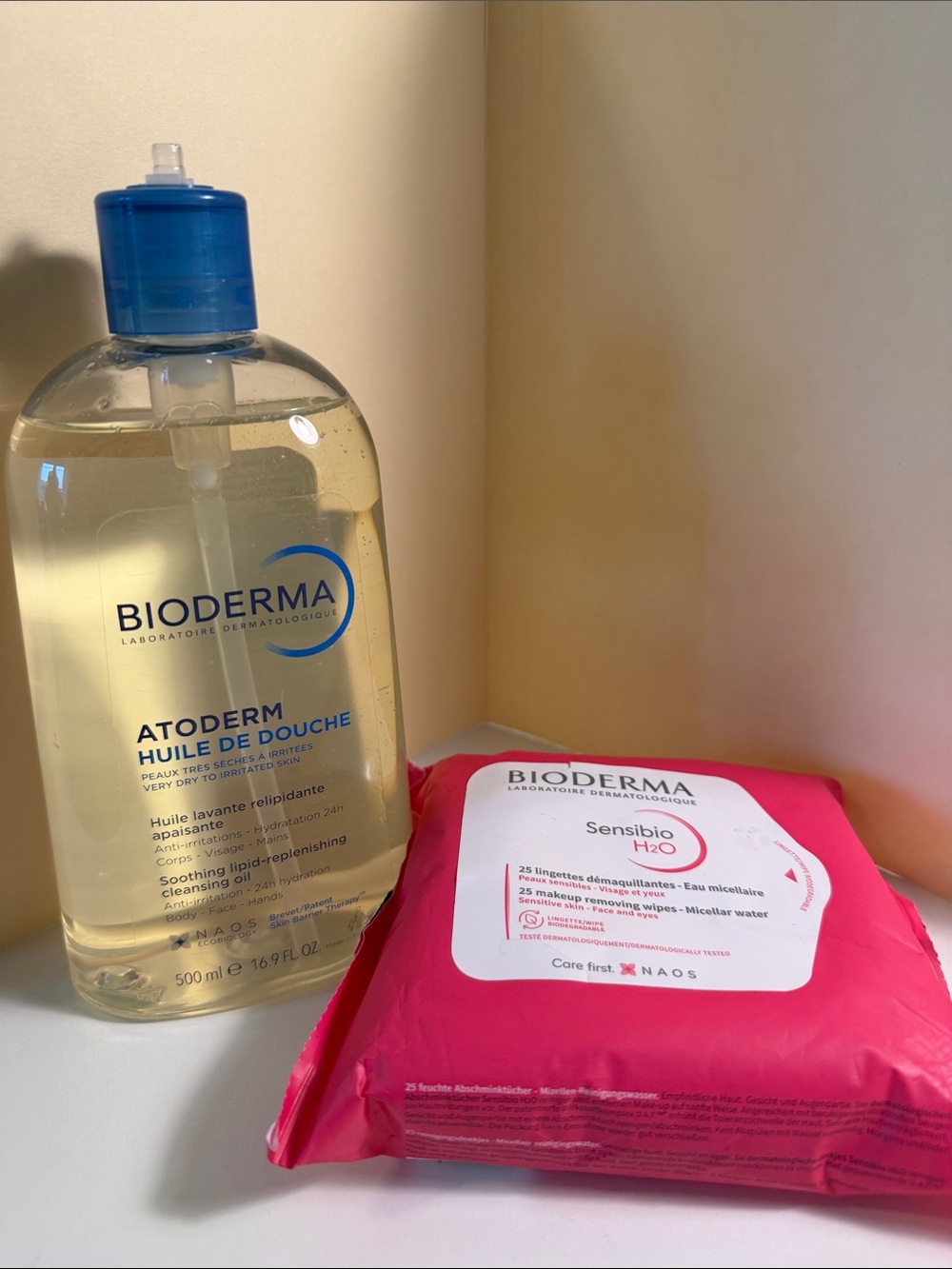 Bioderma Atoderm Body & Face Wash with Sensibio H2O Wipes